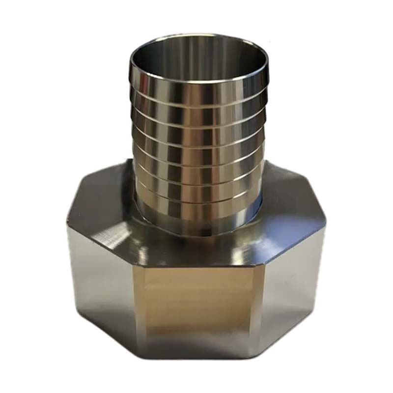 S60 x 6 IBC Adapter Schlauchtülle 38 mm 1 1/2" Edelstahl AISI 316 Container Fass  PN 16 bar