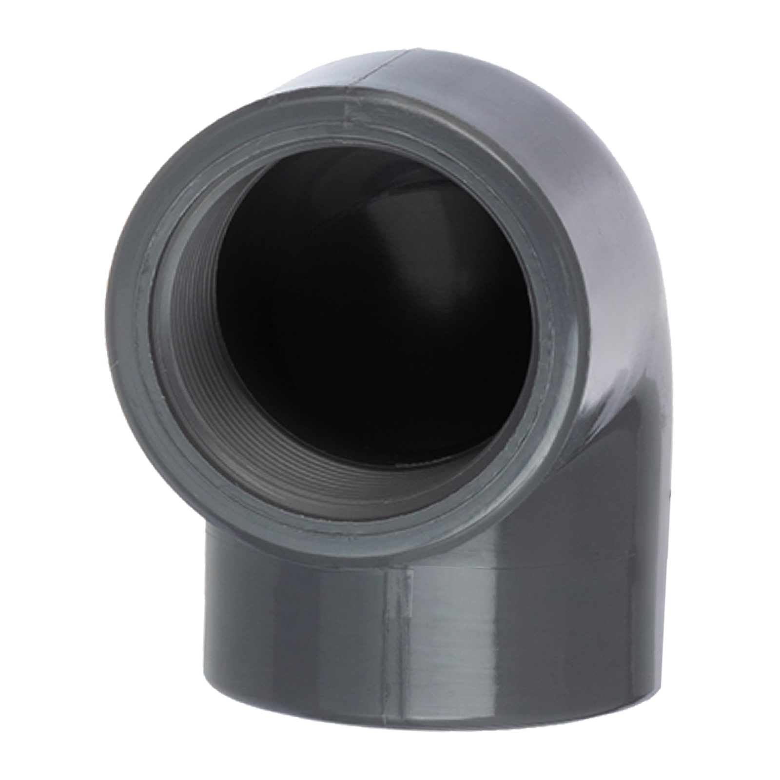 1" PVC Fitting Winkel 90° 2-fach Innen Gewinde Verbinder - PN 10 bar