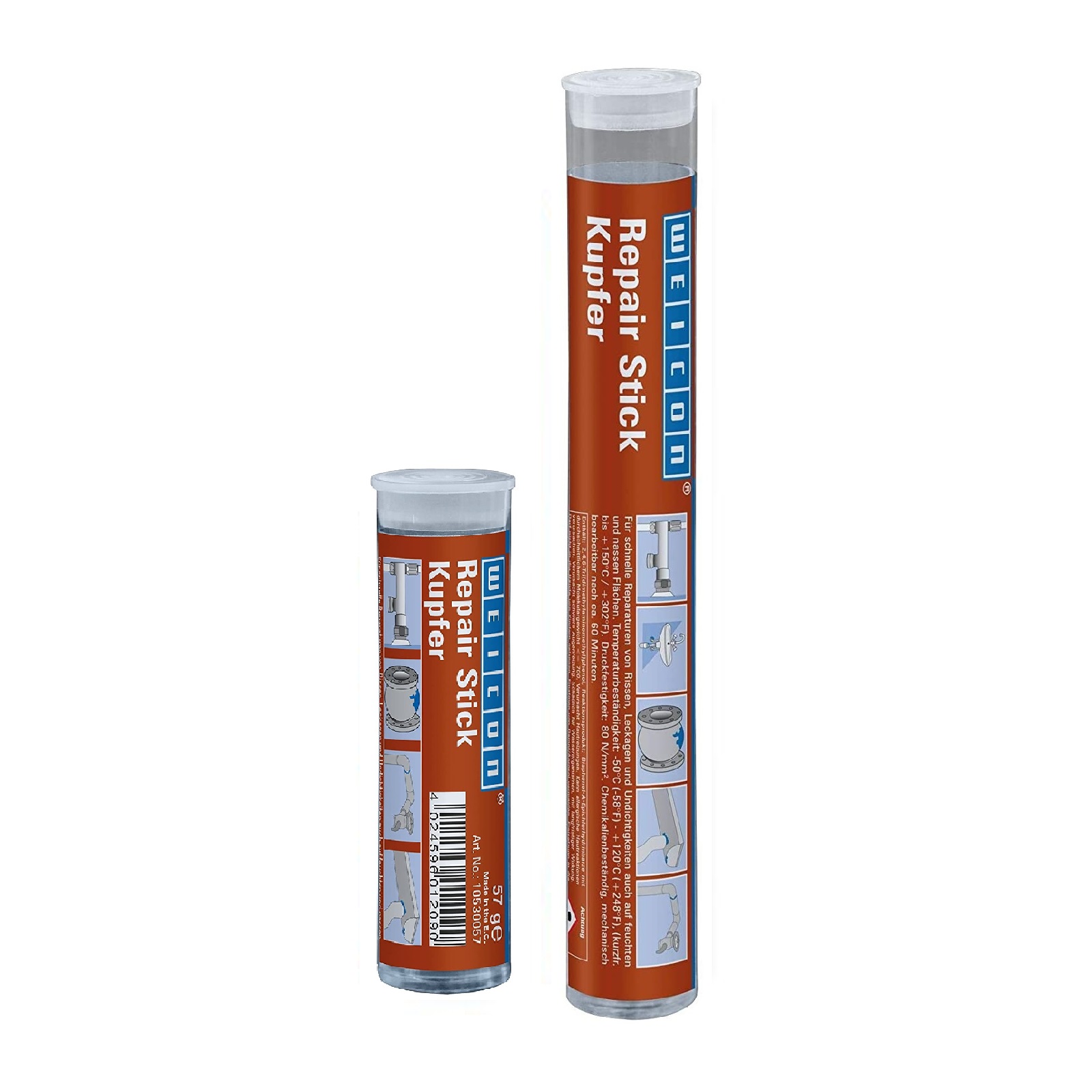 Repair Reparatur Stick Knete Epoxidharz Kupfer Trinkwasserzulassung schnellhärtend - 115 gr