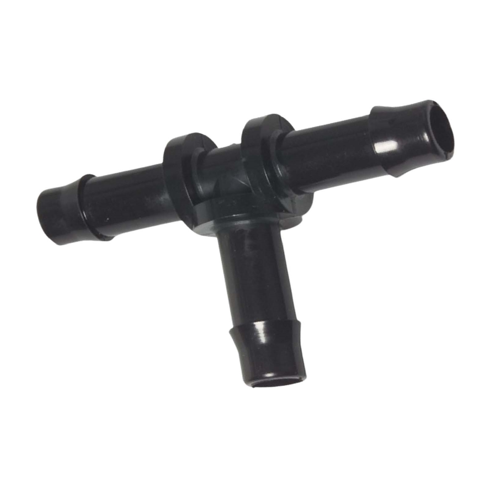 10 mm PA Nylon T-Stück 90° Schlauch Verbinder Stutzen Tülle Kupplung Fitting WF schwarz PN 10 bar