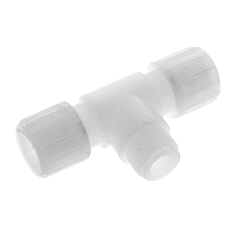6 x 4 mm x 1/8" T-Stück 90° Kupplung Aussengewinde PVDF Verschraubung PA PP Schlauch FDA - PN 10 bar