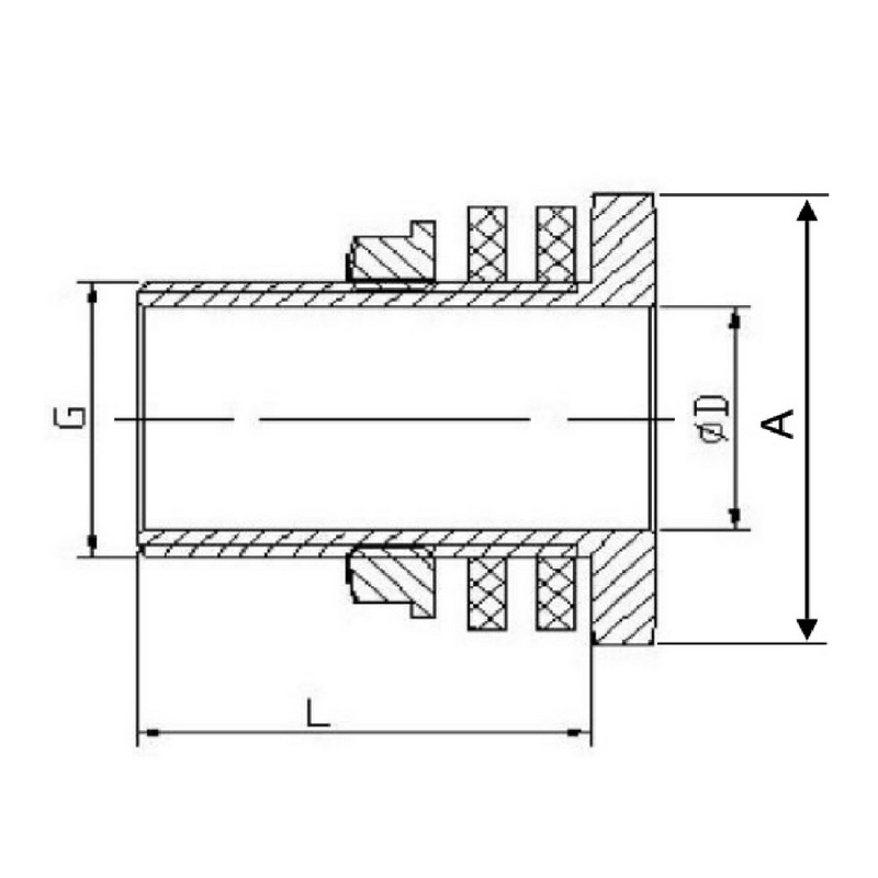 2" Tank Regen Tonnen Durchführung Connector Messing Einlass x Außengewinde  - PN 16 bar