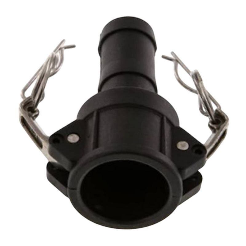 Kamlock Typ C - Mutterteil (32,1 mm) Polypropylen PP -> Tülle 21 mm 3/4" Zoll DN19 DN20 - PN 8,5 bar