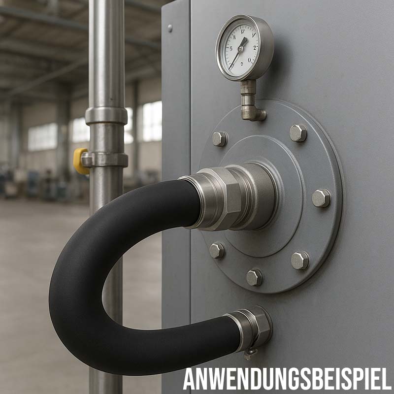 51 x 69 mm Dampf Heiss Wasser Schlauch EPDM schwarz - PN 20 bar
