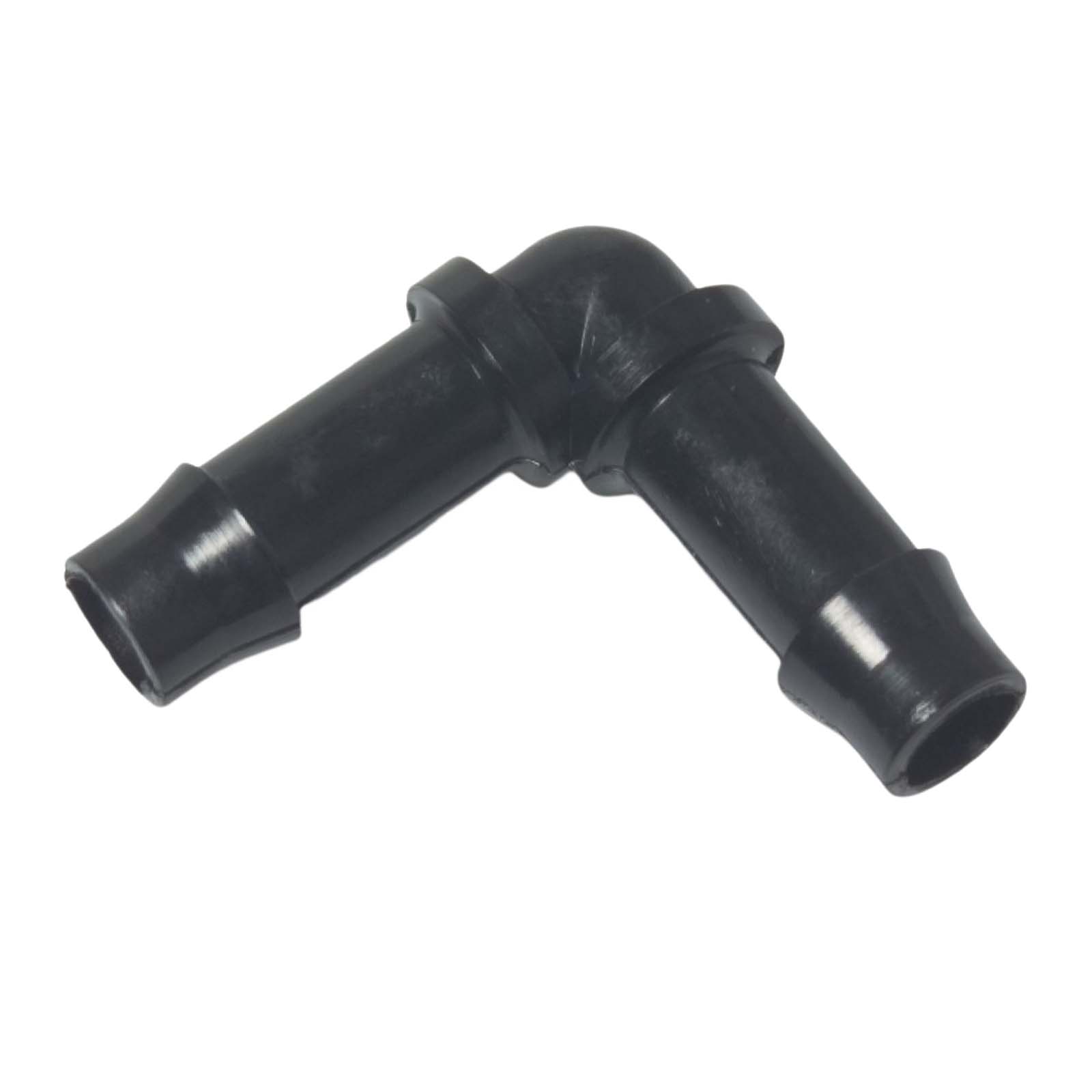 25 mm PA Nylon Winkel 90° Schlauch Verbinder Stutzen Doppel Tülle Kupplung Fitting WF schwarz PN 10 bar