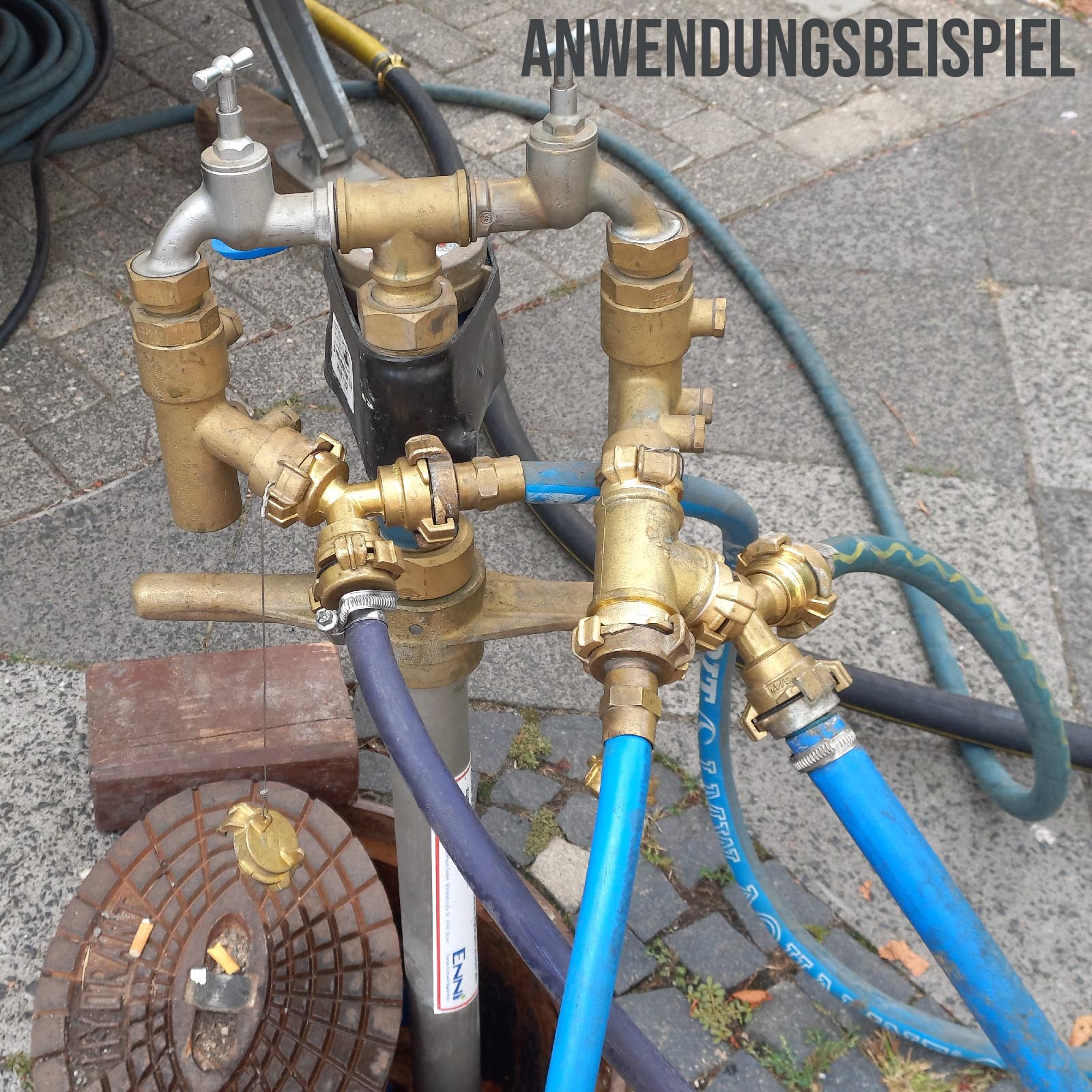 19 mm 3/4" Zoll TPE Trinkwasser Garnitur GEKA-Schnellkupplung Kirmes Schlauch KTW DVGW PN15 bar - 7 m