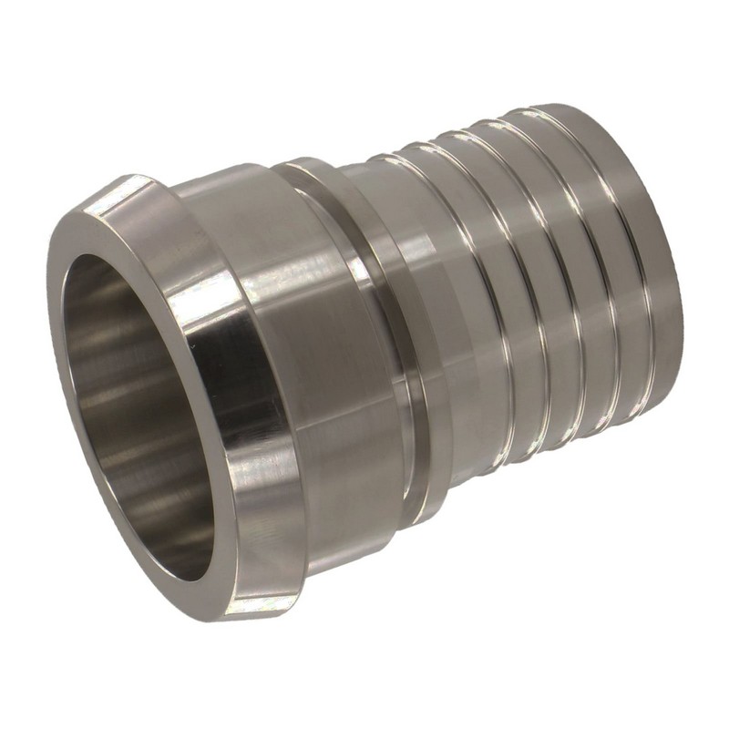 DN 15 Milchrohr Verschraubung DIN 11851 Mutterteil Kegel Stutzen Sicherungsbund - Stutzen gerillt 13 mm - PN 25 bar
