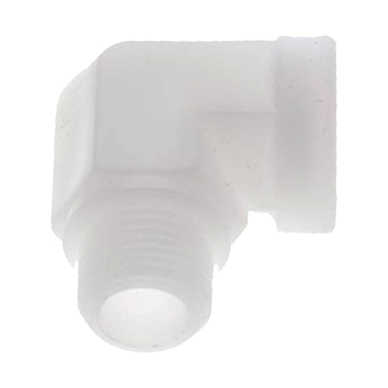 3/4" PP Gewinde Fitting FDA Winkel 90° Innen x Außengewinde Verbinder schwarz - PN 10 bar
