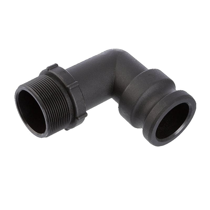 Kamlock Typ F (PP) Winkel 90° Vaterteil - 63,0 mm Stecker mit Außengewinde (AG) 2" DN 50  - PN 6,5 bar
