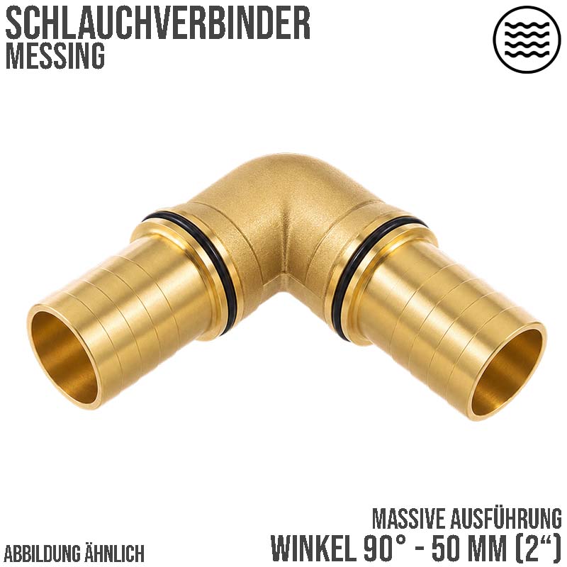 13 mm  Winkel 90° Schlauch Verbinder Verteiler Tülle Kupplung Reparatur Messing PN 10 bar
