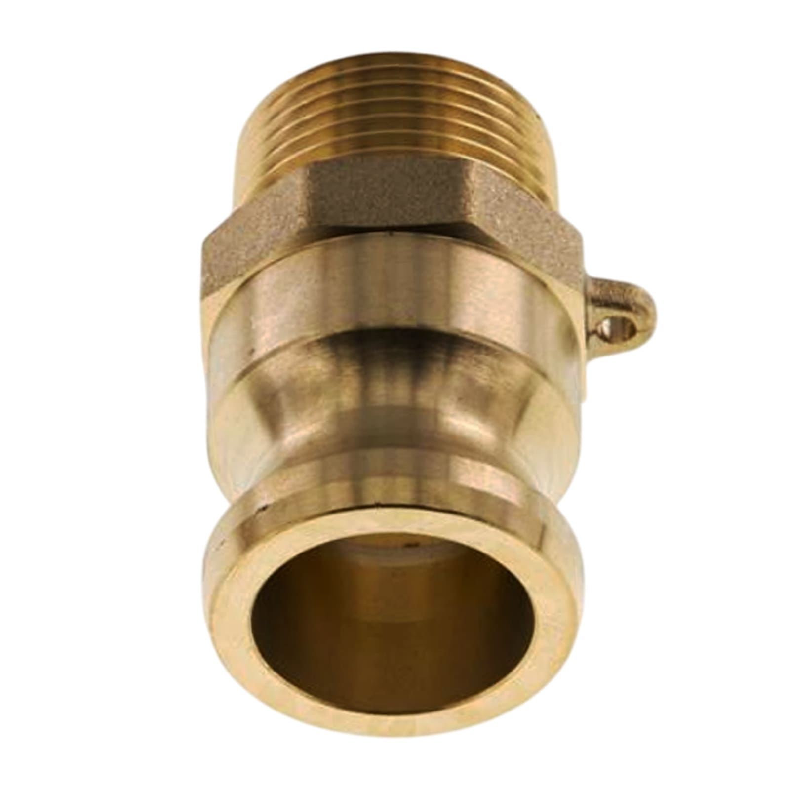 Kamlock Typ F - Vaterteil Messing - 45,5 mm Stecker mit Außengewinde (AG) 1 1/4" Zoll DN 32 - PN 17 bar