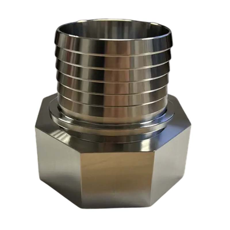 S60 x 6 IBC Adapter Schlauchtülle 51 mm 2" Sicherungsbund Edelstahl AISI 316 Container PN 16 bar