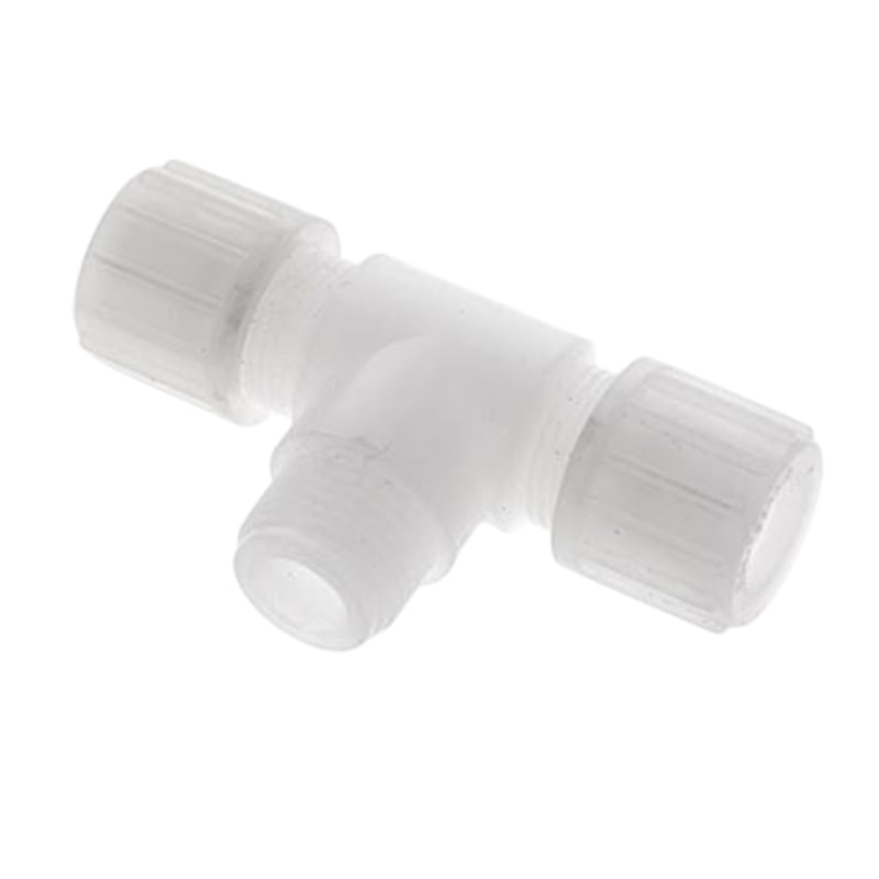14 x 12 mm x 1/2" T-Stück 90° Kupplung Aussengewinde PVDF Verschraubung PA PP Schlauch FDA - PN 10 bar