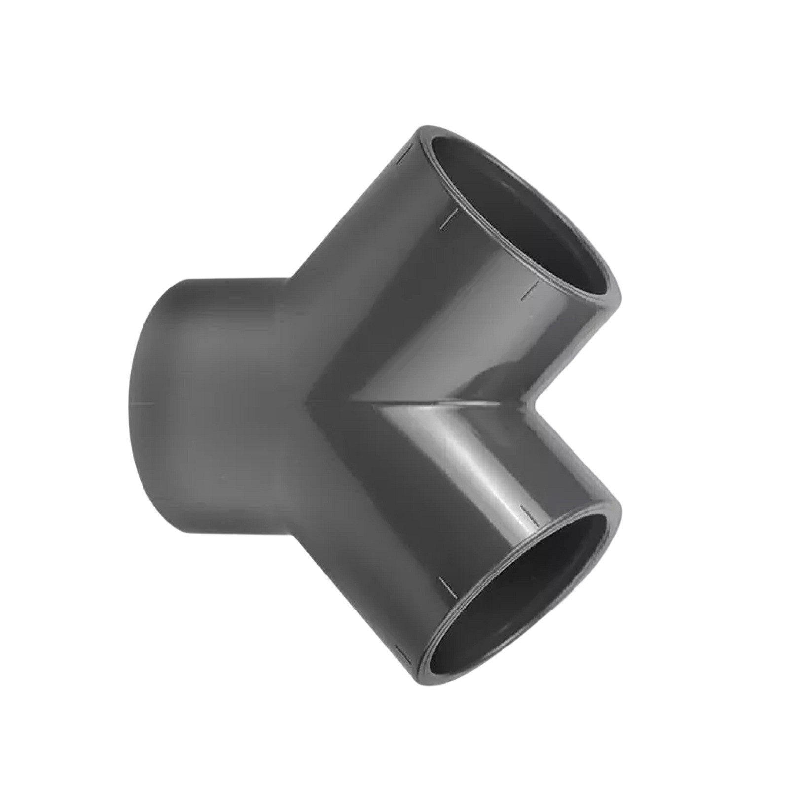 75 mm VDL PVC Klebe Fitting Y-Stück 45° Winkel Muffe Verbinder - PN 10 bar