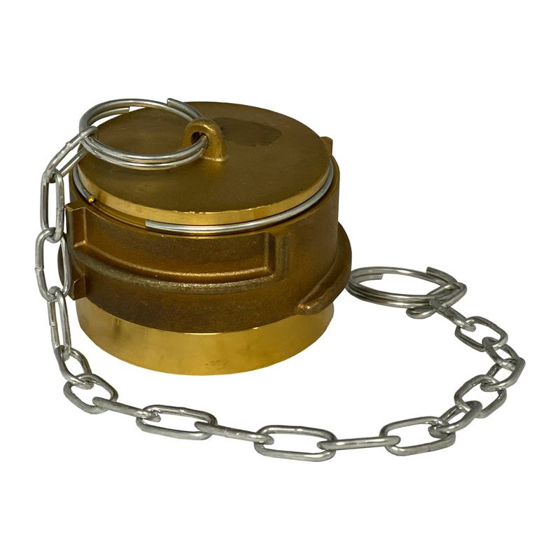 DN 100 Guillemin Kupplung Blind Kappe Verschluss Verriegelung mit Kette Messing - PN 16 bar