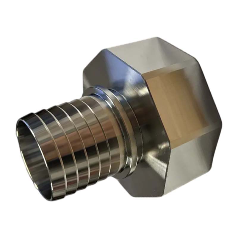 S60 x 6 IBC Adapter Schlauchtülle 38 mm 1 1/2" Sicherungsbund Edelstahl AISI 316 Container PN 16 bar