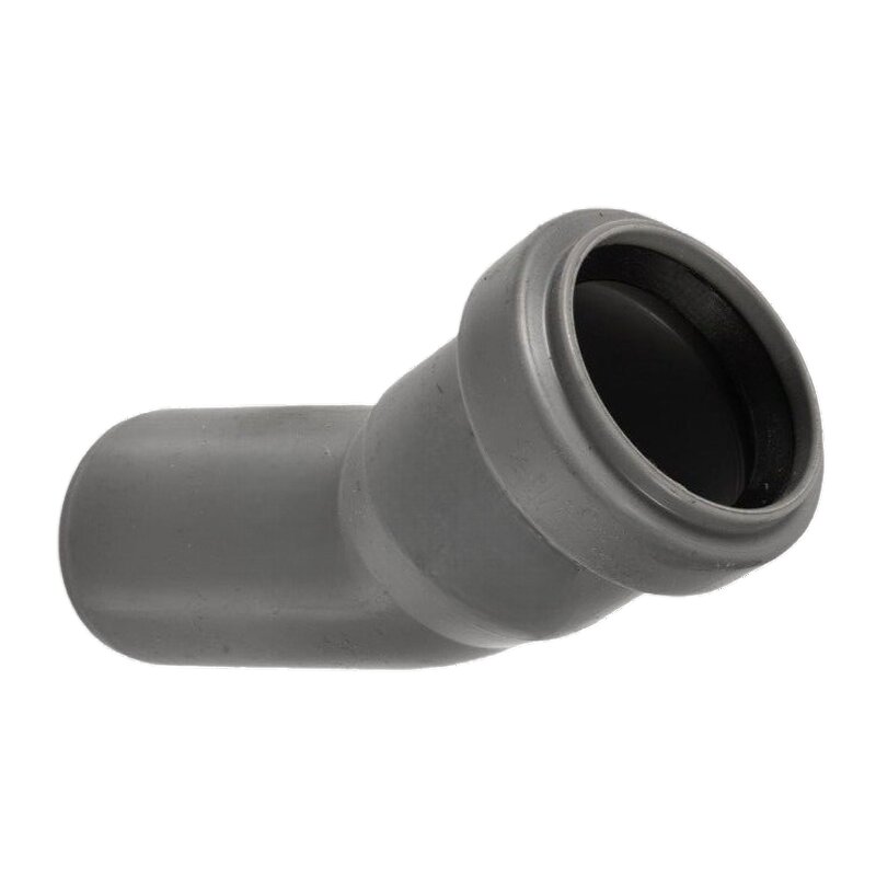 110 mm PP Bogen 30° Abzweig Abfluß Abwasser HT KG Rohr Steckmuffe x Stutzen grau