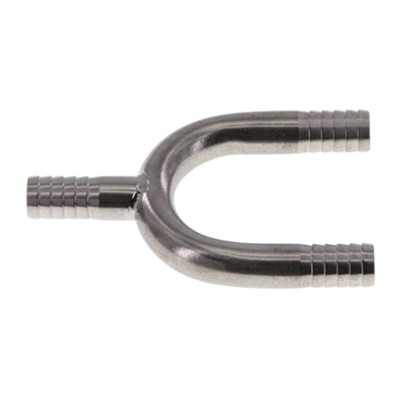13 mm - 1/2" Zoll 90° Y-Stück Schlauch Verbinder Verteiler Tülle Kupplung Reparatur Edelstahl VA 1.4301