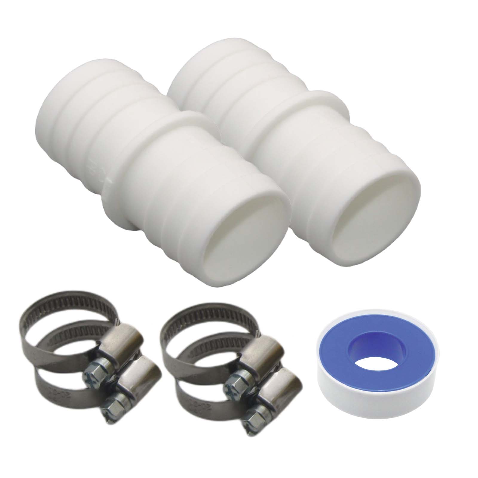 Schlauchverbinder Tülle Doppel Klebe Stutzen Schlauch Pool Verbinder 38mm SET (7-teilig)