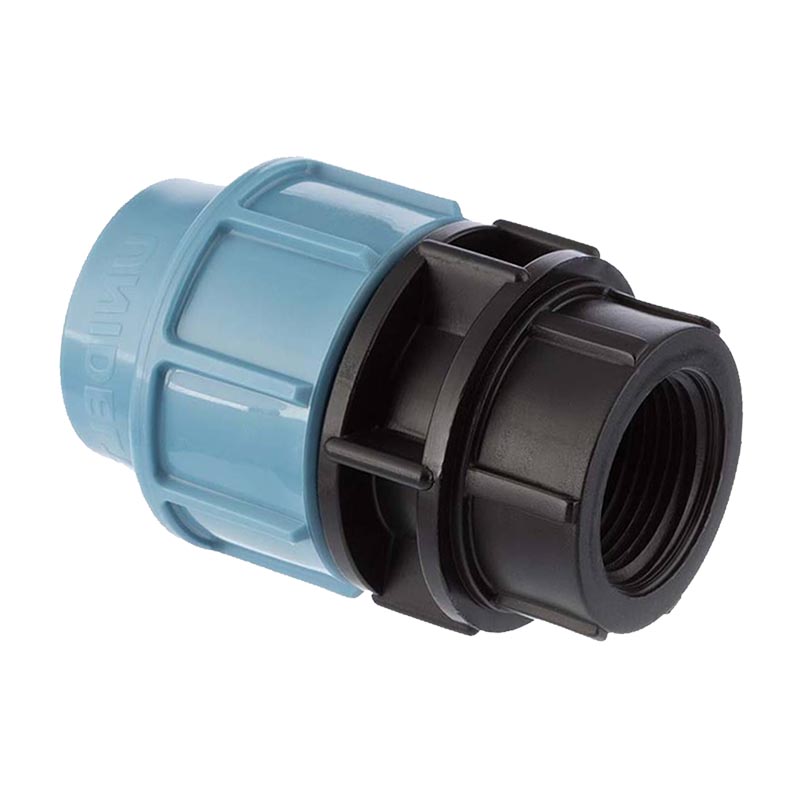 20 mm x 3/4" PE PP Fitting Klemm Verbinder Verschraubung Muffe Rohr Kupplung x IG DVGW - Unidelta
