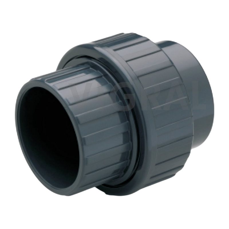 50 mm PVC Klebe Fitting Übergangsnippel Sechs-/Achtkant 50/63 mm x 2" Muffe Verbinder - PN 10 bar