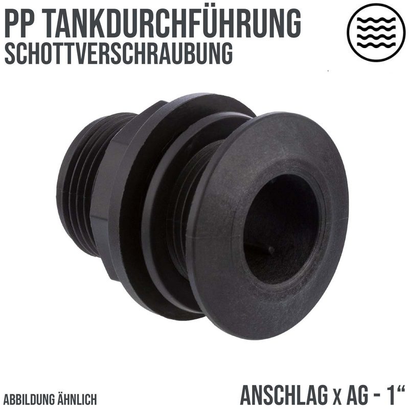 1" Tankdurchführung Schottverschraubung - Anschlag x AG - PN 10 bar
