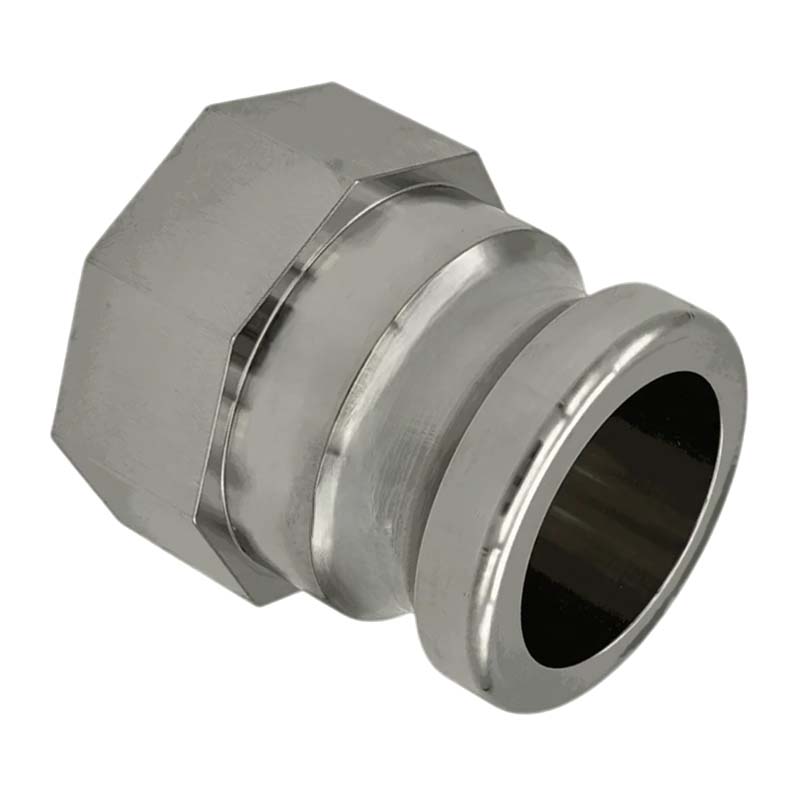 S60 x 6 IBC Adapter auf Kamlok Vaterteill DN50 (63,0mm) Edelstahl AISI 316 Container Tank Zubehör