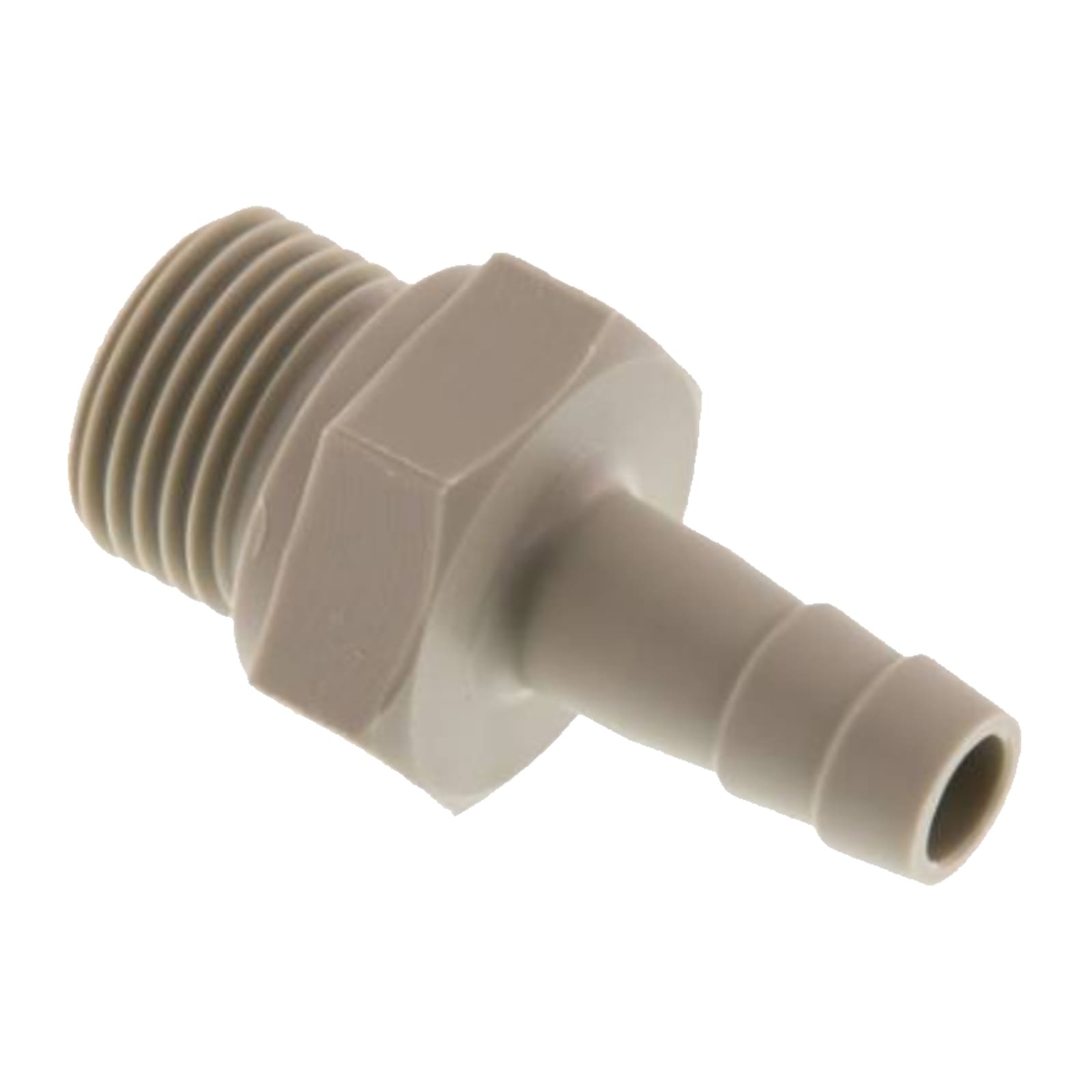 PP Gewindefitting (FDA)| Schlauchtülle x AG -  6mm x 1/8" [PN10]