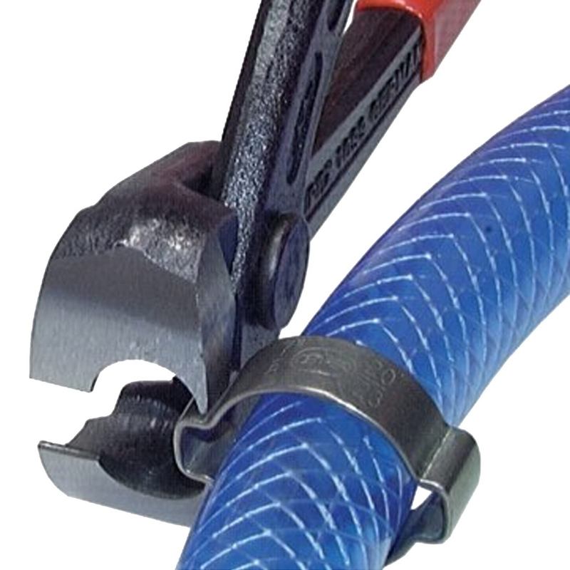 KNIPEX Klemmzange Ohrschellen - Klemmung vorne