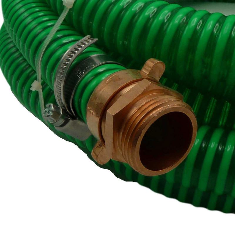 25 mm 1" Zoll Ansaug Saug Schlauch Pumpen Garnitur 1" vario Anschluss grün - 4 m