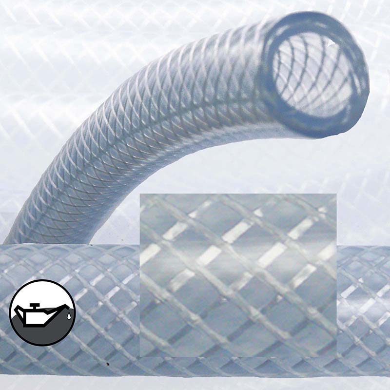 13 x 19 mm Gewebe Druck Öl Universal Wasser Luft Kompressor Schlauch klar PN 15 bar