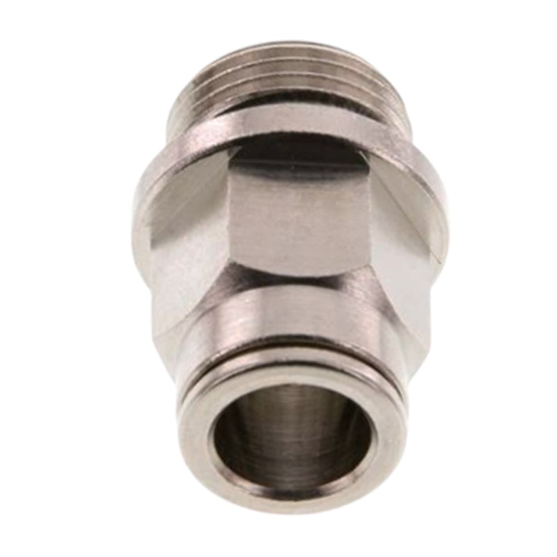 4 mm x 1/8" Pneumatik Schnell Steck Verbinder IQS MSV Messing Außengewinde zylindrisch - PN 16 bar