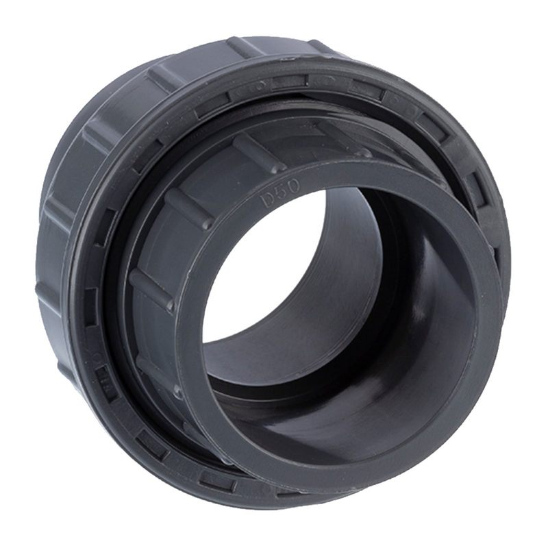 50 mm PVC Klebe Fitting Übergangsnippel Sechs-/Achtkant 50/63 mm x 2" Muffe Verbinder - PN 10 bar