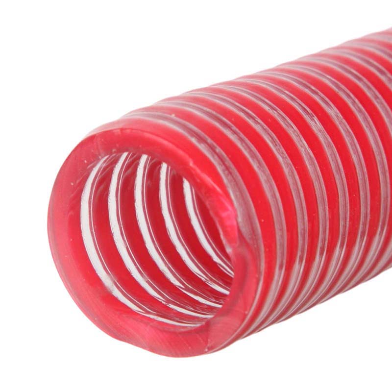 32 mm 1 1/4" Zoll Saug Ansaug Spiral Förder Pumpen Wein Alkohol Milch Schlauch rot - PN 9 bar