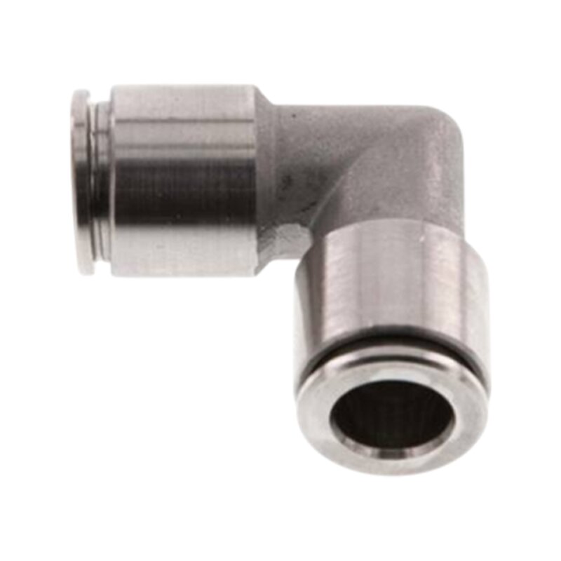 16 mm Pneumatik Schnell Steck Verbinder IQS Winkel 90° Edelstahl 1.4404 PA PU Schlauch - PN 16 bar
