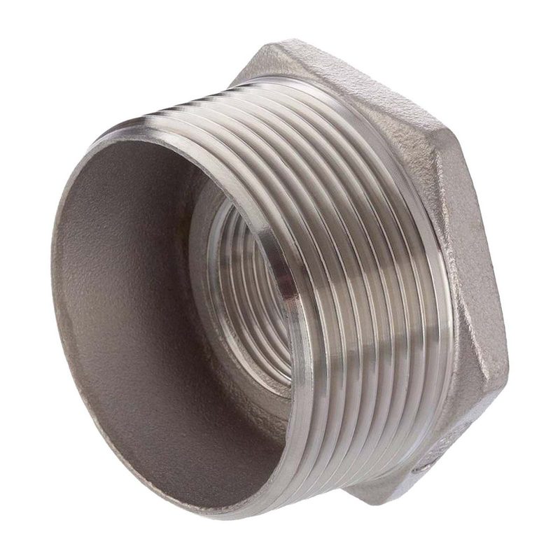 3/8" Edelstahl Fitting V4A AISI 316 Nr. 241 - Reduktionsstück Außen x Innengewinde - 3/8 "x 1/4" - PN 16 bar