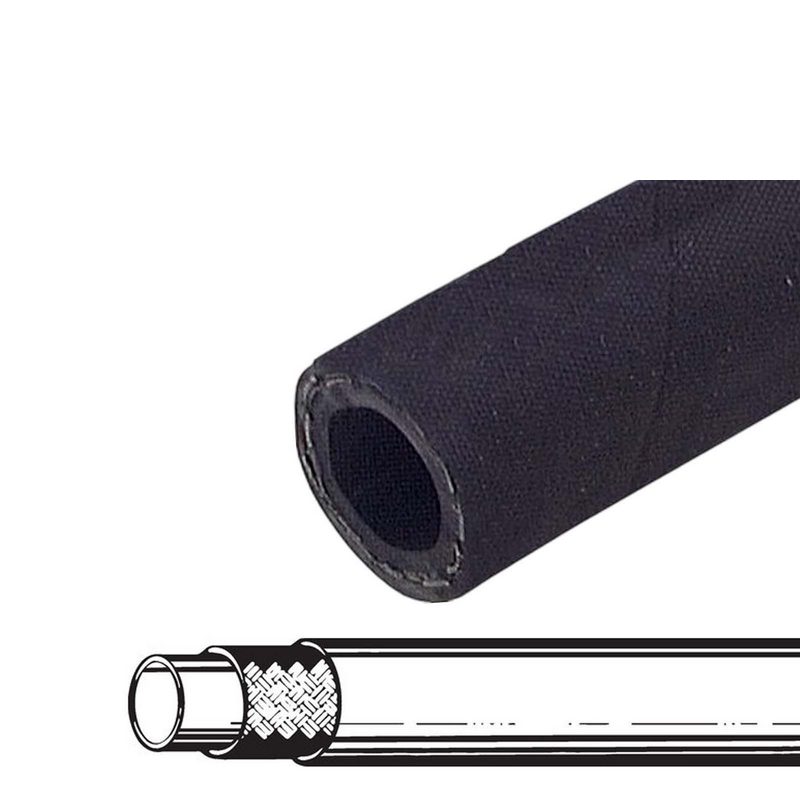 6,4 x 13 mm 1 SN DN 6 Hochdruck Hydraulik Wasser Kraftstoff Schlauch einfach Draht Einlage schwarz EN 853 - PN 225 bar