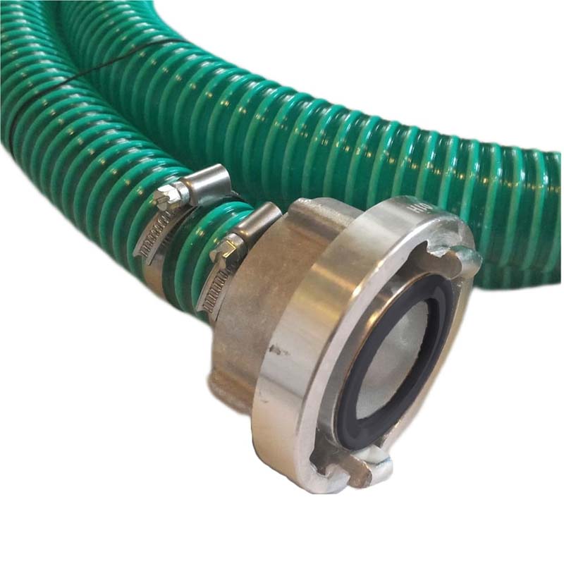 STORZ D DN25 KA31 - 25 mm 1" PVC Saug Ansaug Pumpen Spiral Schlauch PN 5 bar grün - 5 m Rolle