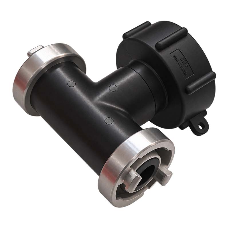 S60 x 6 IBC Adapter T-Stück auf 2-fach STORZ D DN25 KA31 Übergangsstück Pumpenanschluß Container Tank Zubehör