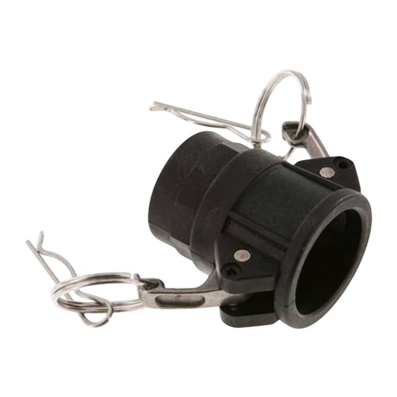 Kamlock Typ D - Mutterteil Polypropylen PP mit Innengewinde (IG) für Stecker 53,4 mm - 1 1/2" Zoll DN38 - PN 6,5 bar