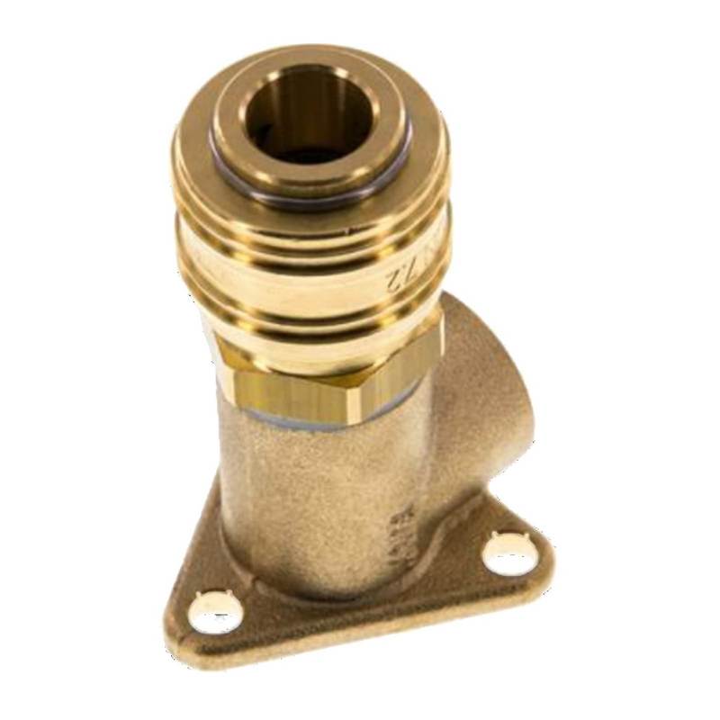 3/4" Wand Verteiler Dose Innengewinde IG auf 1-fach Kupplungdose NW 7,2 Messing