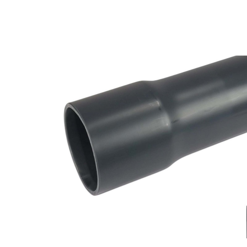 20 x 1,5 mm PVC Klebe Fitting Druck Kunststoff Rohr grau - 5 m Länge - PN 16 bar