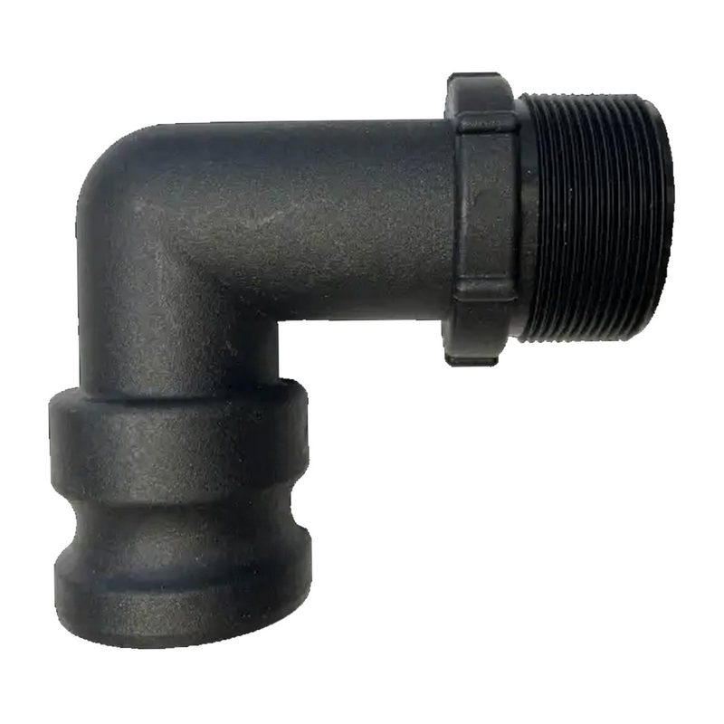 Kamlock Typ F (PP) Winkel 90° Vaterteil - 63,0 mm Stecker mit Außengewinde (AG) 2" DN 50  - PN 6,5 bar