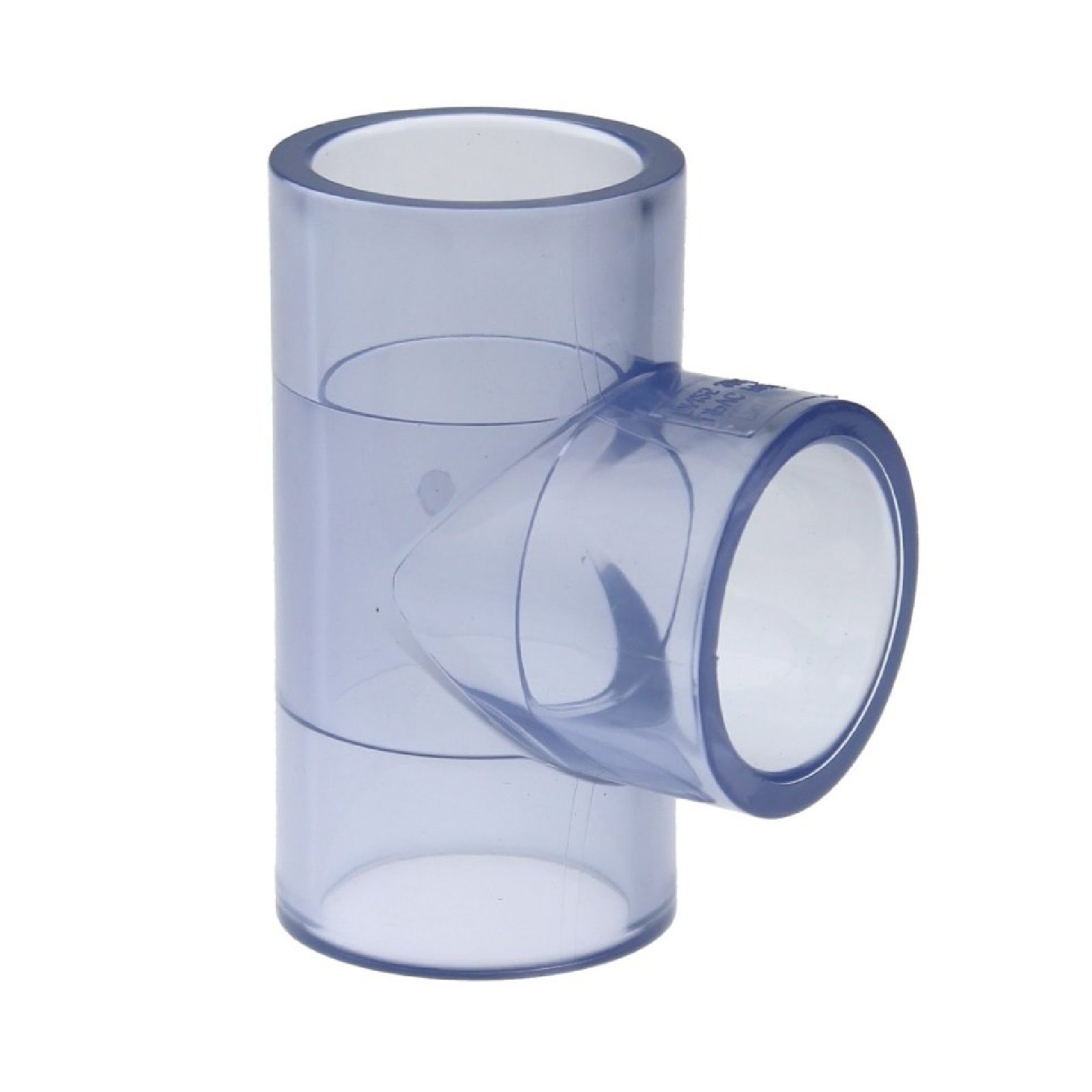 110 mm PVC Klebe Fitting T-Stück 90° Muffe Verbinder - transparent durchsichtig - PN 16 bar