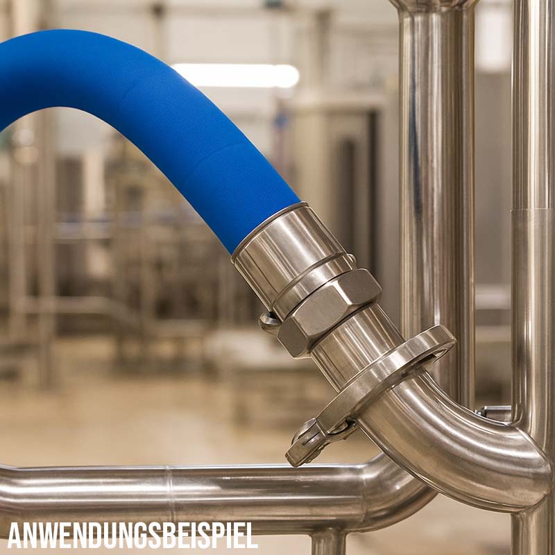19 mm 3/4" Molkerei Lebensmittel Schlauch leicht BfR FDA NBR NVC blau weiß - PN 10 bar