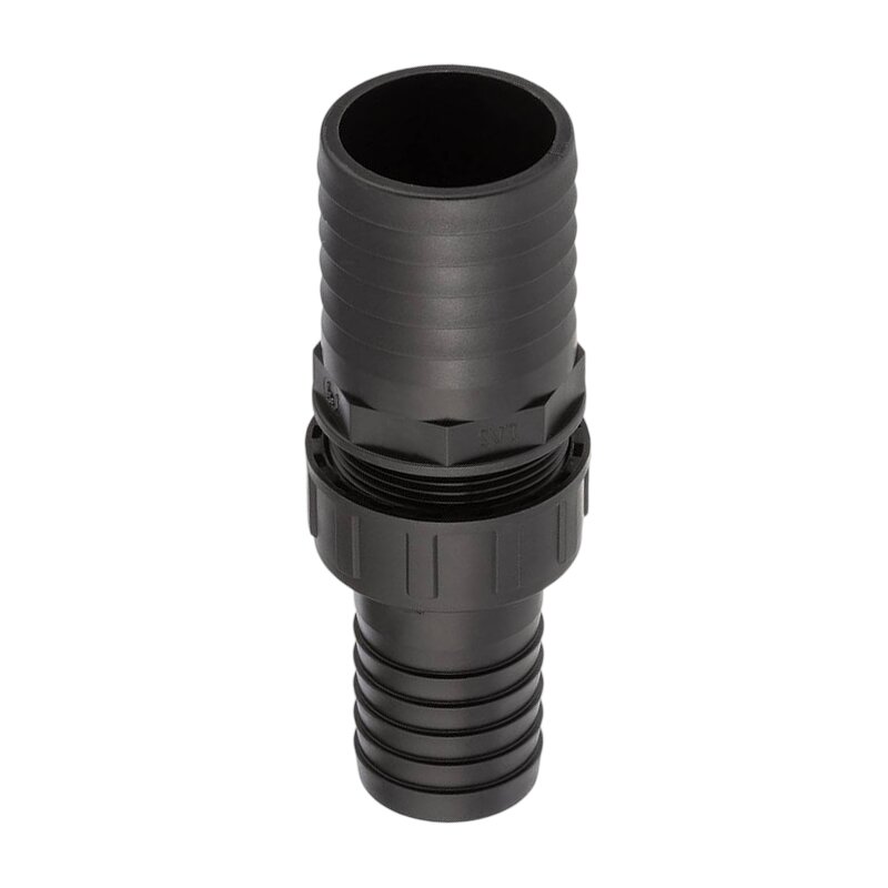 50 x 38 mm Schlauch Verschraubung reduziert 2-fach Stutzen Tülle Pool Teich Garten PP schwarz - PN 6 bar