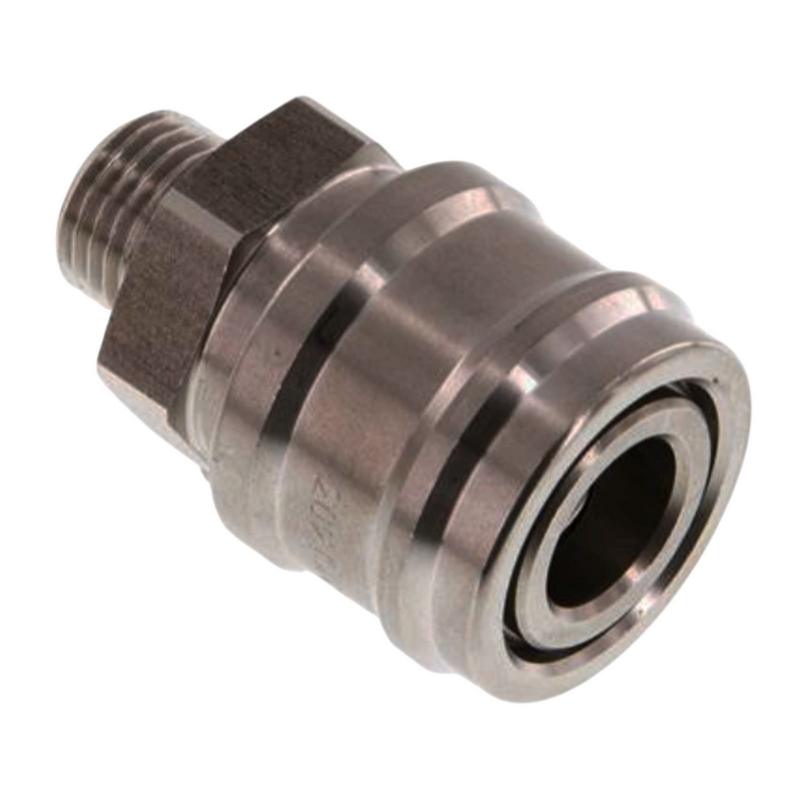 1/4 " Druckluft Kupplung Dose Schnell Edelstahl NW 7,2 mit Innengewinde AG - PN 35 bar