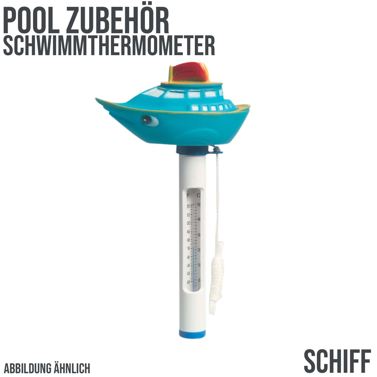 Pool Schwimm Thermometer "Schiff"