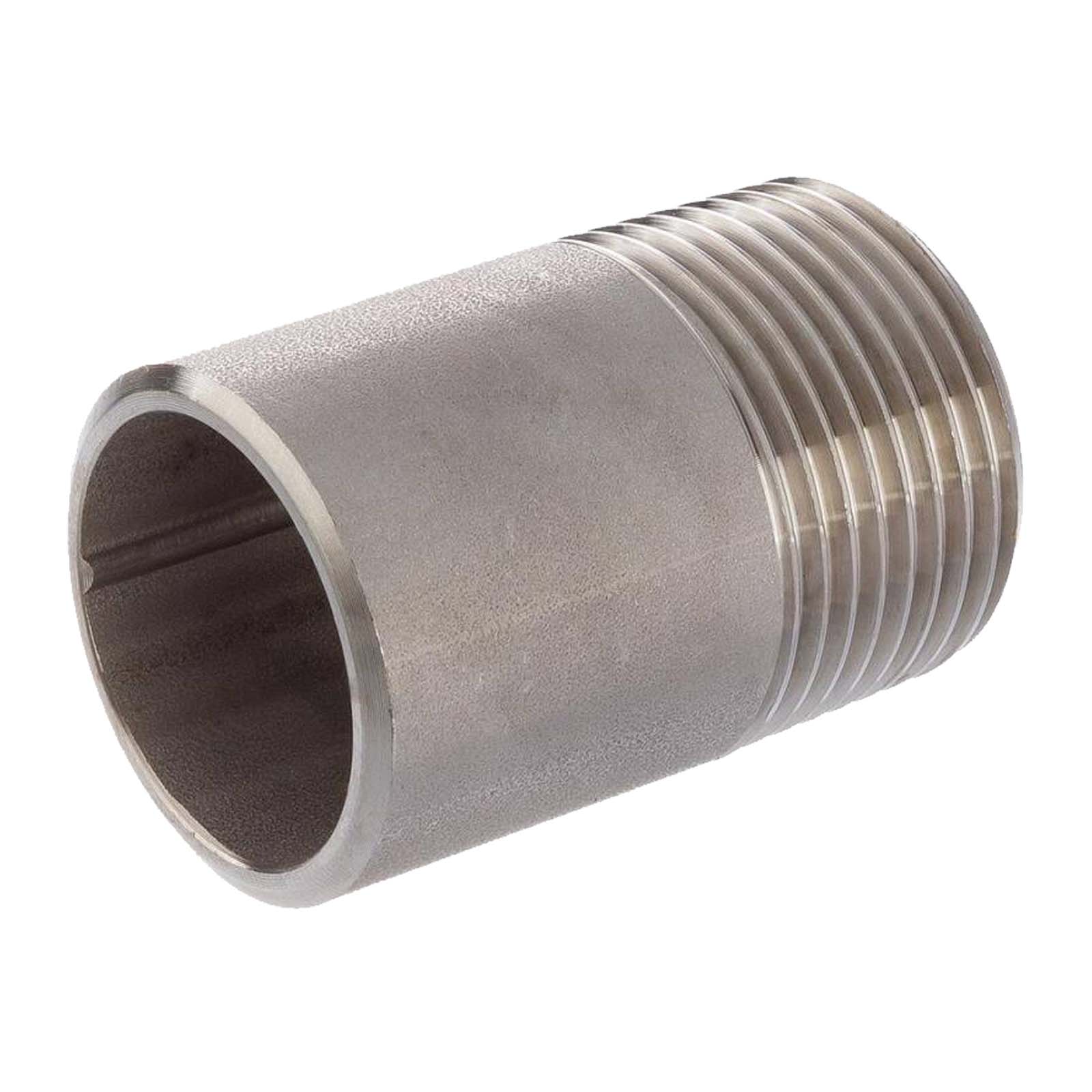 4" Edelstahl Fitting V4A AISI 316 Nr. 23B - Anschweißnippel (80 mm) Außengewinde AG - PN 8 bar