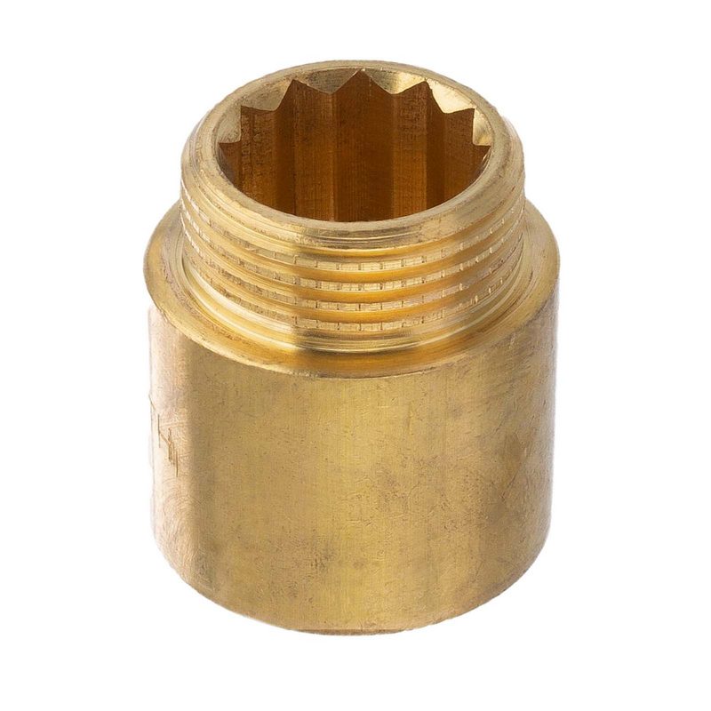 1/2" Hahnverlängerung Nr. 230 - 15 mm Außen x Innengewinde AG x IG Messing Fittings PN 30 bar